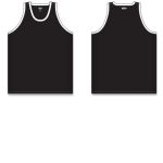 Athletic Knit B1325-221 League Basketball Jersey - Black/White - Full