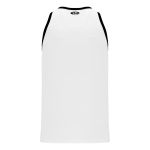 Athletic Knit B1325-222 League Basketball Jersey - White/Black - Rear