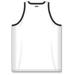 Athletic Knit B1325-222 League Basketball Jersey - White/Black - Rear