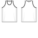 Athletic Knit B1325-222 League Basketball Jersey - White/Black - Full