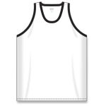 Athletic Knit B1325-222 League Basketball Jersey - White/Black - Front