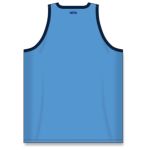 Athletic Knit B1325-232 League Basketball Jersey - Sky/Navy - Rear