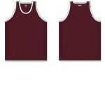 Athletic Knit B1325-233 League Basketball Jersey - Maroon/White - Full