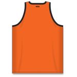 Athletic Knit B1325-263 League Basketball Jersey - Orange/Black - Rear