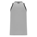 Athletic Knit B1325-822 League Basketball Jersey - Grey/Black - Rear