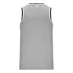 Athletic Knit B1710-112 Pro Basketball Jersey - Grey/Black/White - Rear