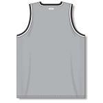Athletic Knit B1710-112 Pro Basketball Jersey - Grey/Black/White - Rear