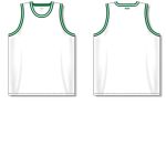 Athletic Knit B1710-211 Pro Basketball Jersey - White/Kelly - Full