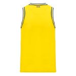 Athletic Knit B1710-255 Pro Basketball Jersey - Maize/Navy/White - Rear