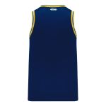 Athletic Knit B1710-273 Pro Basketball Jersey - Navy/Maize/White - Rear