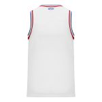 Athletic Knit B1710-335 Pro Basketball Jersey - White/Royal/Red - Rear