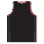 Athletic Knit B1710-348 Pro Basketball Jersey - Black/Red/White - Rear