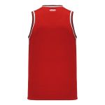 Athletic Knit B1710-414 Pro Basketball Jersey - Red/White/Black - Rear