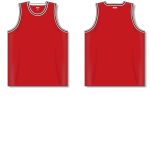 Athletic Knit B1710-414 Pro Basketball Jersey - Red/White/Black - Full