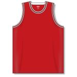 Athletic Knit B1710-414 Pro Basketball Jersey - Red/White/Black - Front