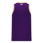 Athletic Knit B1710-441 Pro Basketball Jersey - Purple/White/Gold - Rear