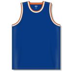 Athletic Knit B1710-485 Pro Basketball Jersey - Royal/Orange/White/Grey - Front