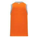 Athletic Knit B1710-486 Pro Basketball Jersey - Orange/Royal/White/Grey - Rear