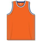 Athletic Knit B1710-486 Pro Basketball Jersey - Orange/Royal/White/Grey - Front