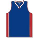 Athletic Knit B1715-333 Pro Basketball Jersey - Royal/Red/White - Front