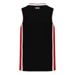 Athletic Knit B1715-348 Pro Basketball Jersey - Black/Red/White - Rear