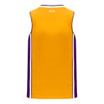 Athletic Knit B1715-435 Pro Basketball Jersey - Gold/Purple/White - Rear