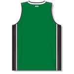 Athletic Knit B1715-440 Pro Basketball Jersey - Kelly/Black/White - Rear