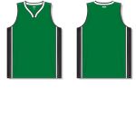 Athletic Knit B1715-440 Pro Basketball Jersey - Kelly/Black/White - Full