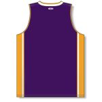 Athletic Knit B1715-441 Pro Basketball Jersey - Purple/Gold/White - Rear