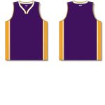 Athletic Knit B1715-441 Pro Basketball Jersey - Purple/Gold/White - Full