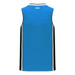 Athletic Knit B1715-444 Pro Basketball Jersey - Pro Blue/Black/White - Rear