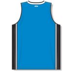 Athletic Knit B1715-444 Pro Basketball Jersey - Pro Blue/Black/White - Rear