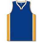 Athletic Knit B1715-447 Pro Basketball Jersey - Royal/Gold/White - Front