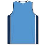 Athletic Knit B1715-475 Pro Basketball Jersey - Sky/Navy/White - Rear