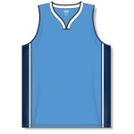 Athletic Knit B1715-475 Pro Basketball Jersey - Sky/Navy/White - Front