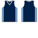 Athletic Knit B1715-761 Pro Basketball Jersey - Navy/Sky/White - Full