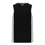 Athletic Knit B1715-918 Pro Basketball Jersey - Black/Grey/White - Rear