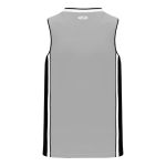 Athletic Knit B1715-973 Pro Basketball Jersey - Grey/Black/White - Rear