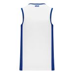 Athletic Knit B2115-207 Pro Basketball Jersey - White/Royal - Rear