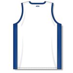 Athletic Knit B2115-207 Pro Basketball Jersey - White/Royal - Rear