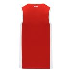 Athletic Knit B2115-208 Pro Basketball Jersey - Red/White - Rear