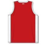 Athletic Knit B2115-208 Pro Basketball Jersey - Red/White - Rear