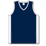 Athletic Knit B2115-216 Pro Basketball Jersey - Navy/White - Front