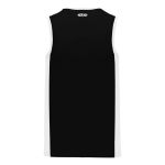 Athletic Knit B2115-221 Pro Basketball Jersey - Black/White - Rear