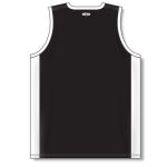 Athletic Knit B2115-221 Pro Basketball Jersey - Black/White - Rear