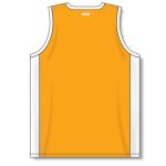 Athletic Knit B2115-236 Pro Basketball Jersey - Gold/White - Rear