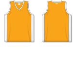 Athletic Knit B2115-236 Pro Basketball Jersey - Gold/White - Full