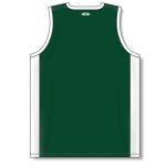 Athletic Knit B2115-260 Pro Basketball Jersey - Dark Green/White - Rear
