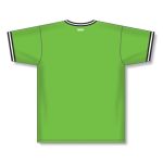 Athletic Knit BA1333-107 Pullover Baseball Jersey - Lime Green/Black/White - Rear