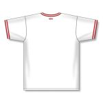 Athletic Knit BA1333-209 Pullover Baseball Jersey - White/Red - Rear